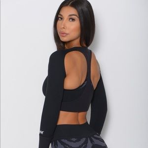 Bombshell sportswear black long sleeve top
